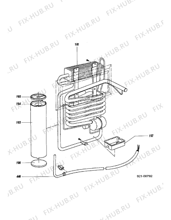 Взрыв-схема холодильника Electrolux RA136L - Схема узла Cooling generator